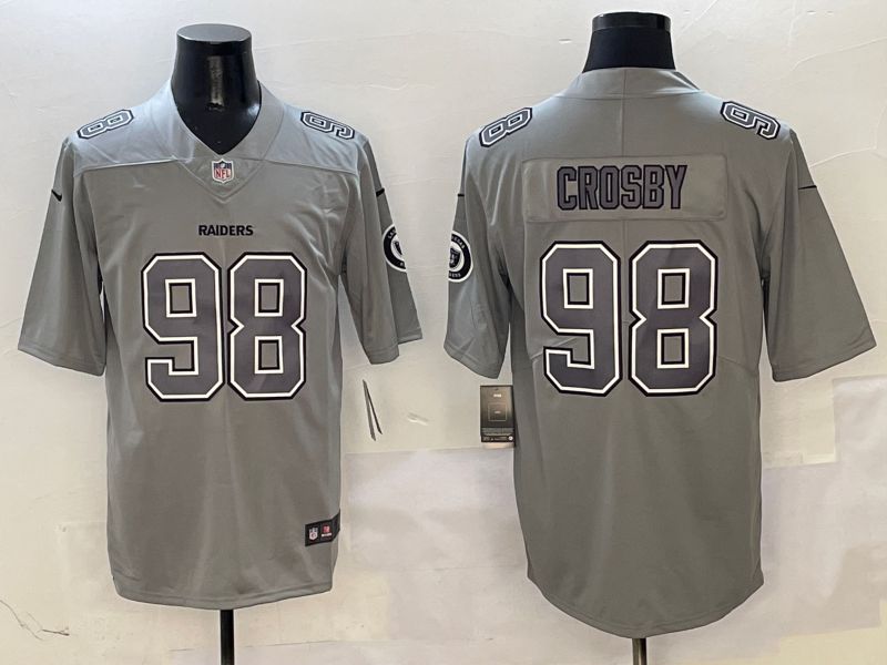 Men 2025 Oakland Raiders #98 Crosby Grey Nike Limited NFL Jersey style 41->oakland raiders->NFL Jersey